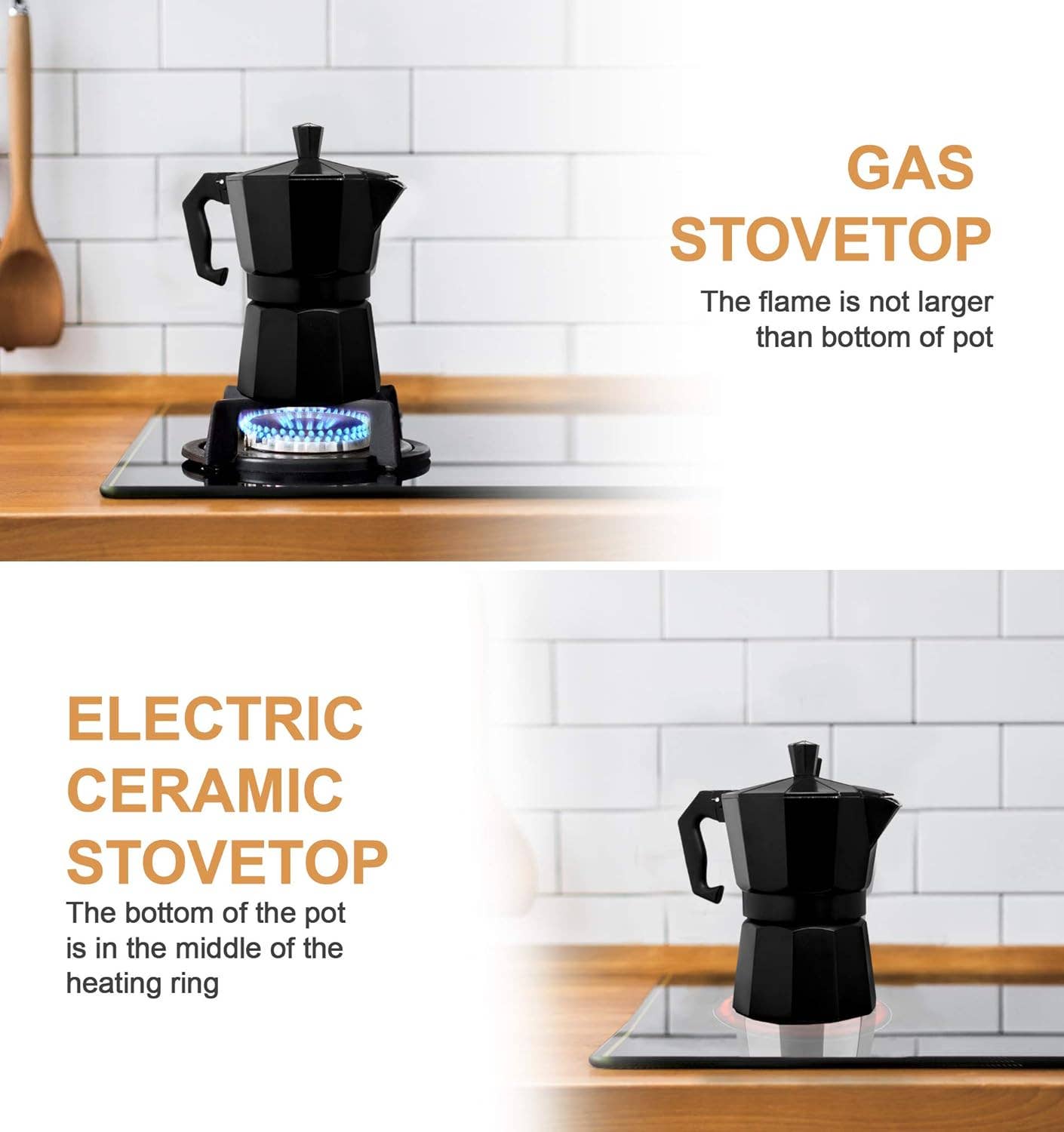 Mixpresso 3 Cup Moka Pot Coffee Maker for Gas, Electric Stove Top, Classic Italian Espresso Maker, Stovetop for Camping, Makes 5 Oz Cuban Coffee