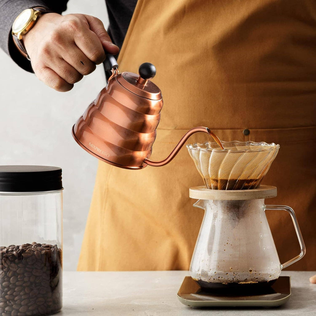Mixpresso Gooseneck Pour Over Coffee Kettle, Barista Pour Control Design, Ideal for Coffee and Tea, High-Grade Stainless Steel 1.2 Liter 40 Oz, Induction Cooker Stovetop Kettle Stainless Steel