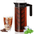 Mixpresso Cold Brew Maker For Iced Coffee and Iced Tea, 44 oz Cold Coffee Maker Glass Pitcher, Tea Infuser For Loose Leaf Tea