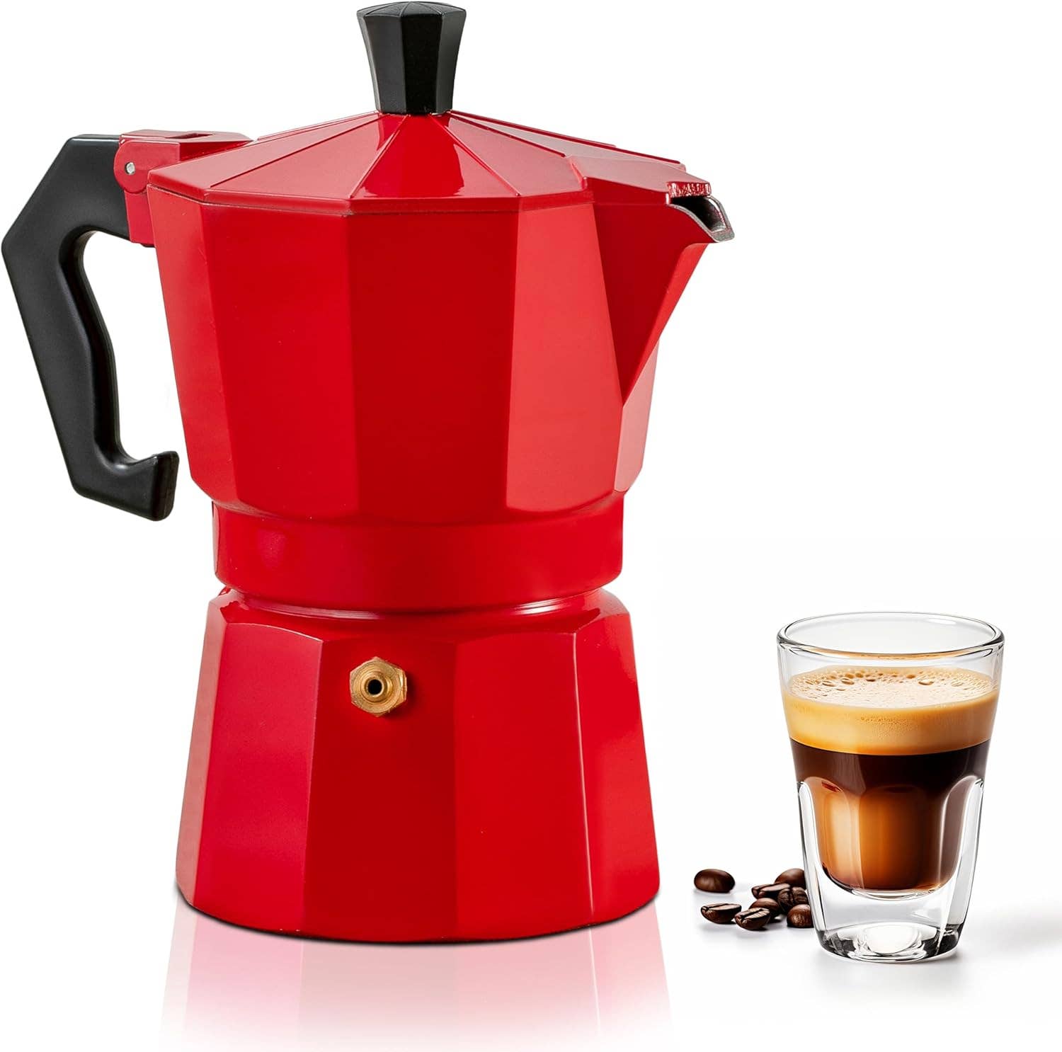 Mixpresso 3 Cup Moka Pot Coffee Maker for Gas, Electric Stove Top, Classic Italian Espresso Maker, Stovetop for Camping, Makes 5 Oz Cuban Coffee