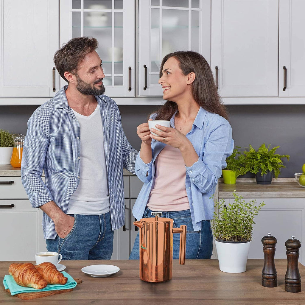 Mixpresso Stainless Steel French Press Coffee Maker 27 Oz 800ML Double Wall Metal Insulated Coffee Press & Tea Brewer