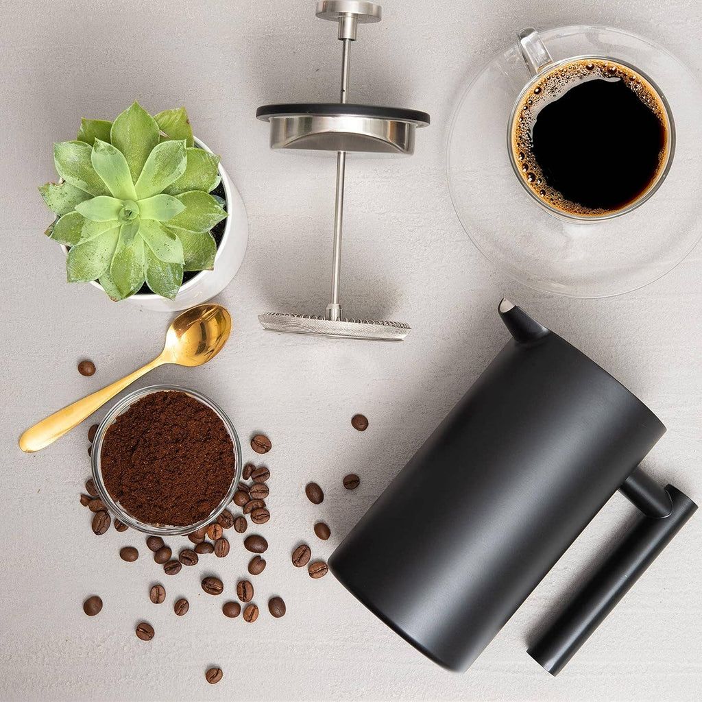 Mixpresso Stainless Steel French Press Coffee Maker 27 Oz 800ML Double Wall Metal Insulated Coffee Press & Tea Brewer